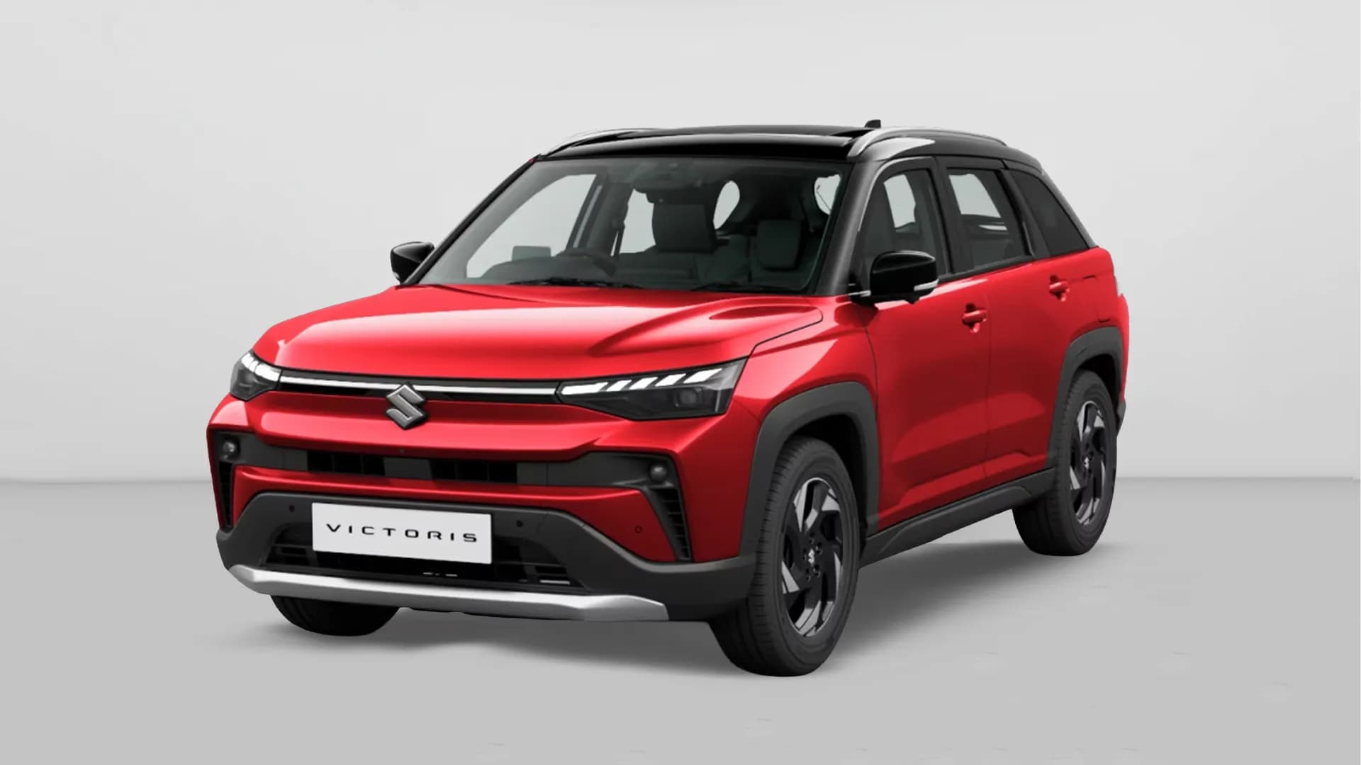 Maruti Suzuki Victoris in Vicctoris Sizzling Red Bluish Black Roof