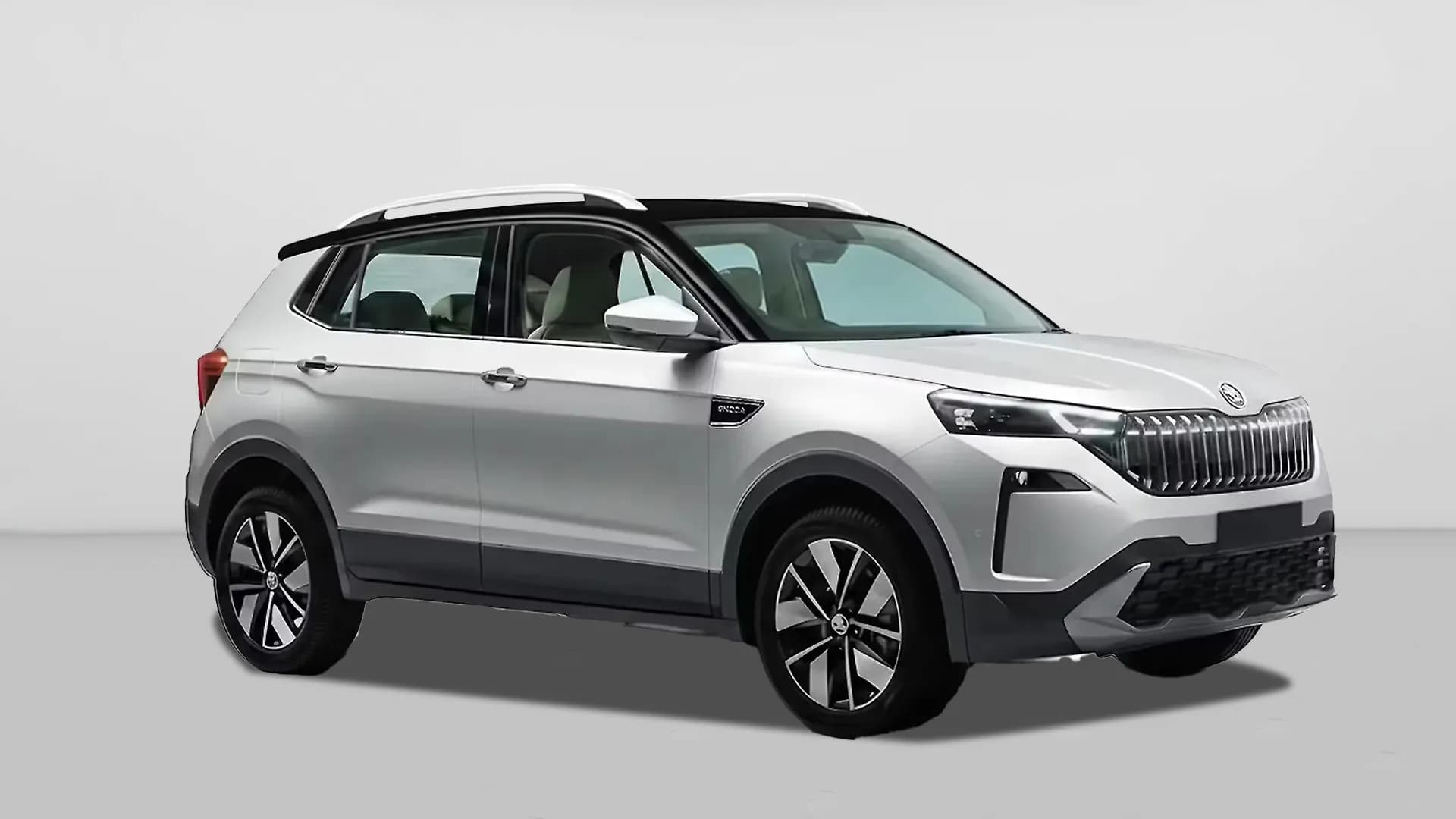 Skoda Kushaq in Brilliant Silver With Black Roof
