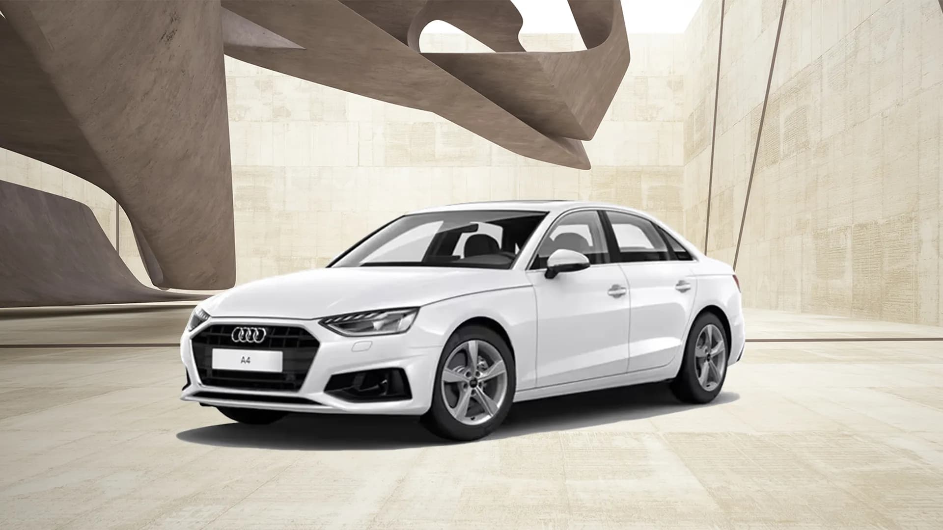 Audi A4 in Glacier White Metallic