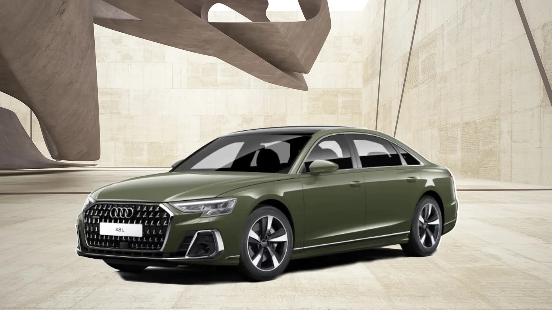 Audi A8 L in A 8l District Green Metallic