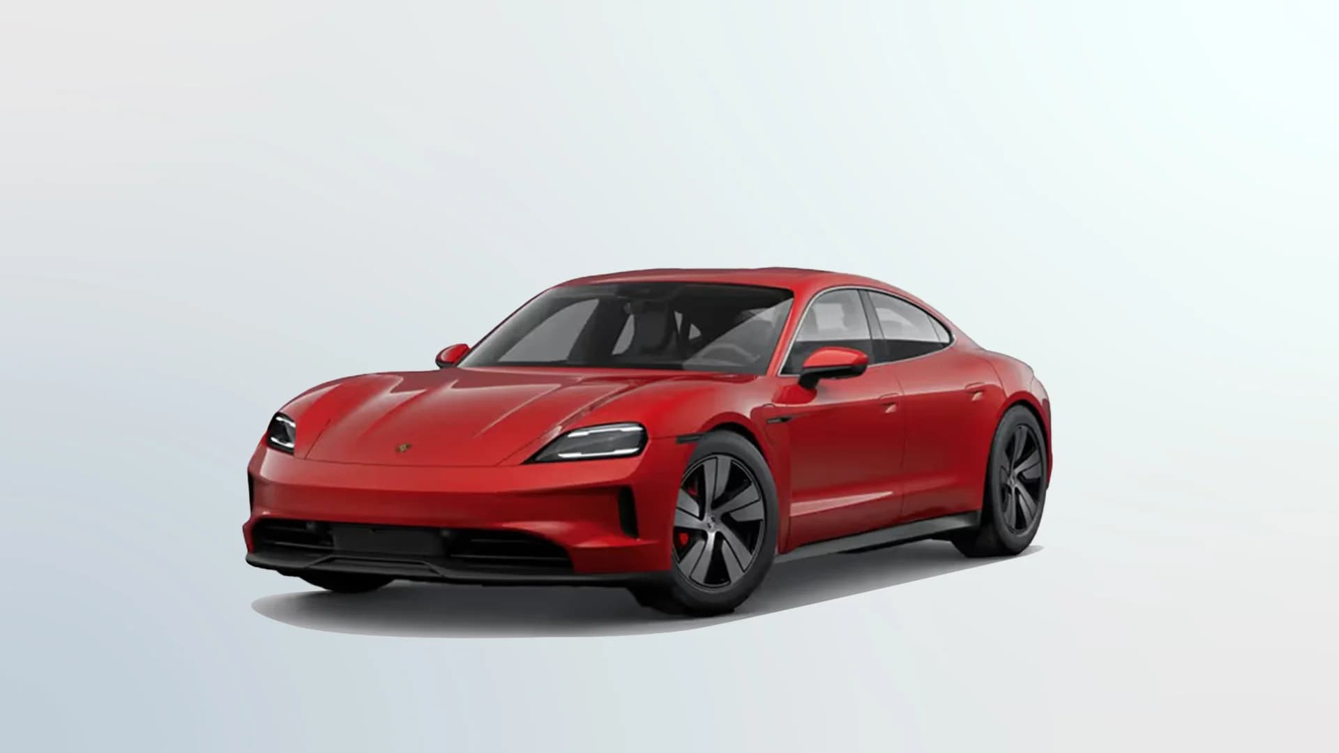 Porsche Taycan in Carmine Red